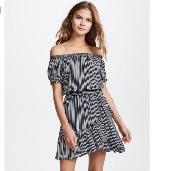 Faithfull the Brand The Beach Edit ICARIA Cap Maison Dress  Striped - Picture 1 of 11